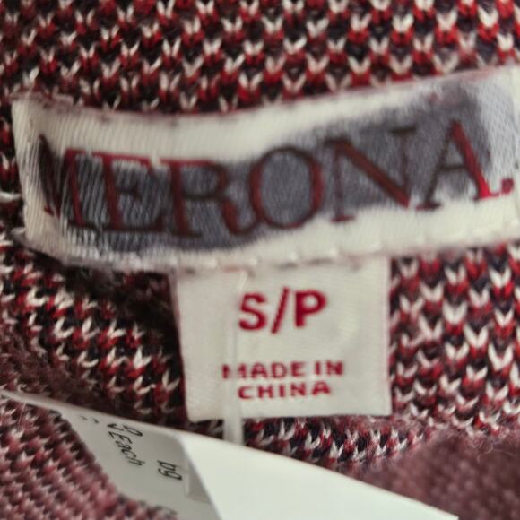 Navy Cotton Button Up Cardigan Sweater Size Small Petite - Picture 3 of 4